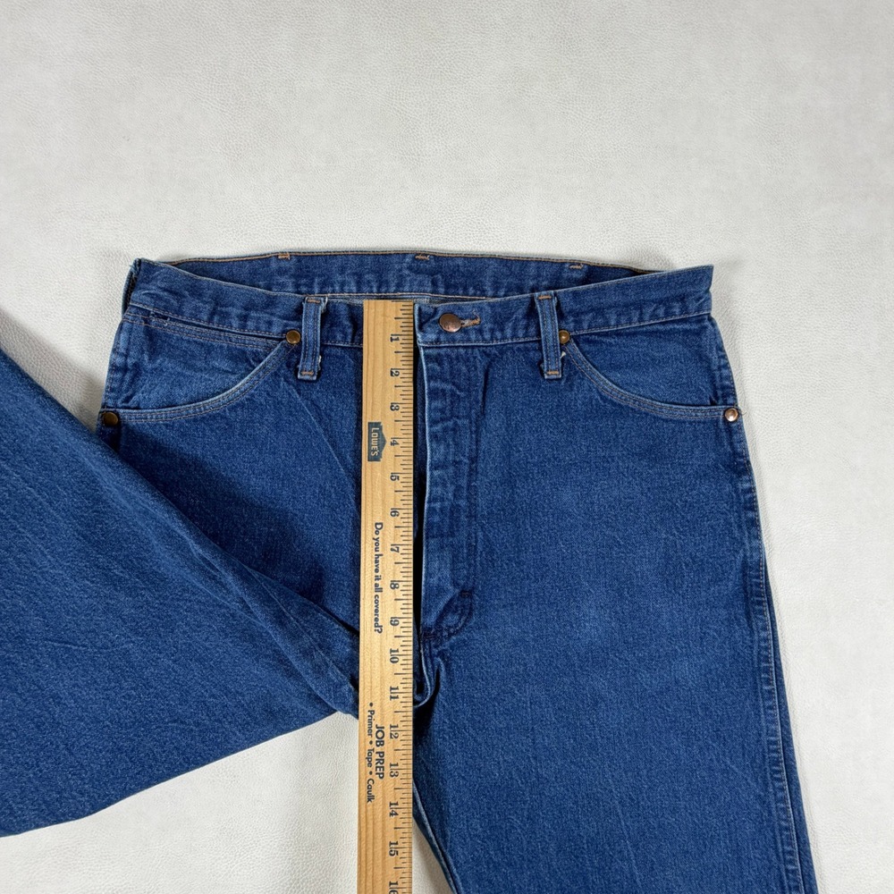 Wrangler Cowboy Cut Jeans Mens 34x38 Blue Straight Leg Made in USA 90s‎ Vintage - Picture 11 of 15
